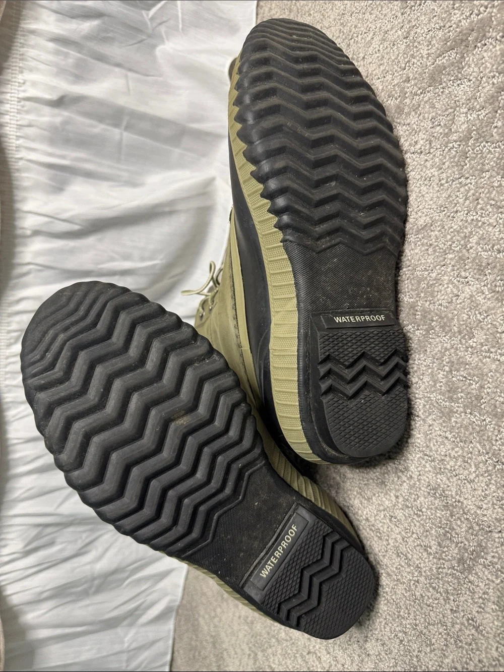 Sorel Men's Olive Green and Black Rain & Snow Boots